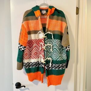 Urban Outfitters BDG Bryce Patchwork Hooded Cardigan